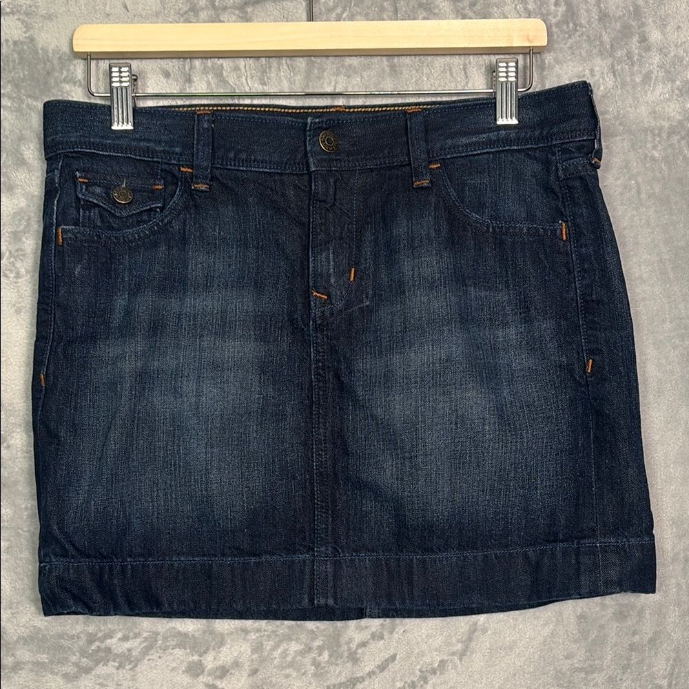 Old Navy Dark Wash Mini Denim Jean Skirt Size 6